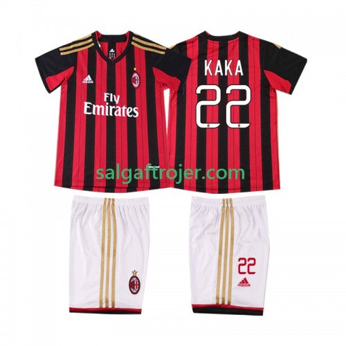 AC Milan KAKA 22 2013 2014 Fodboldtrøjer Børn Retro Hjemmebanesæt Kort ærmer AC Milan KAKA 22 2013 2014 Fodboldtrøjer Børn Retro Hjemmebanesæt Kort ærmer